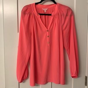 Pink long sleeve blouse
